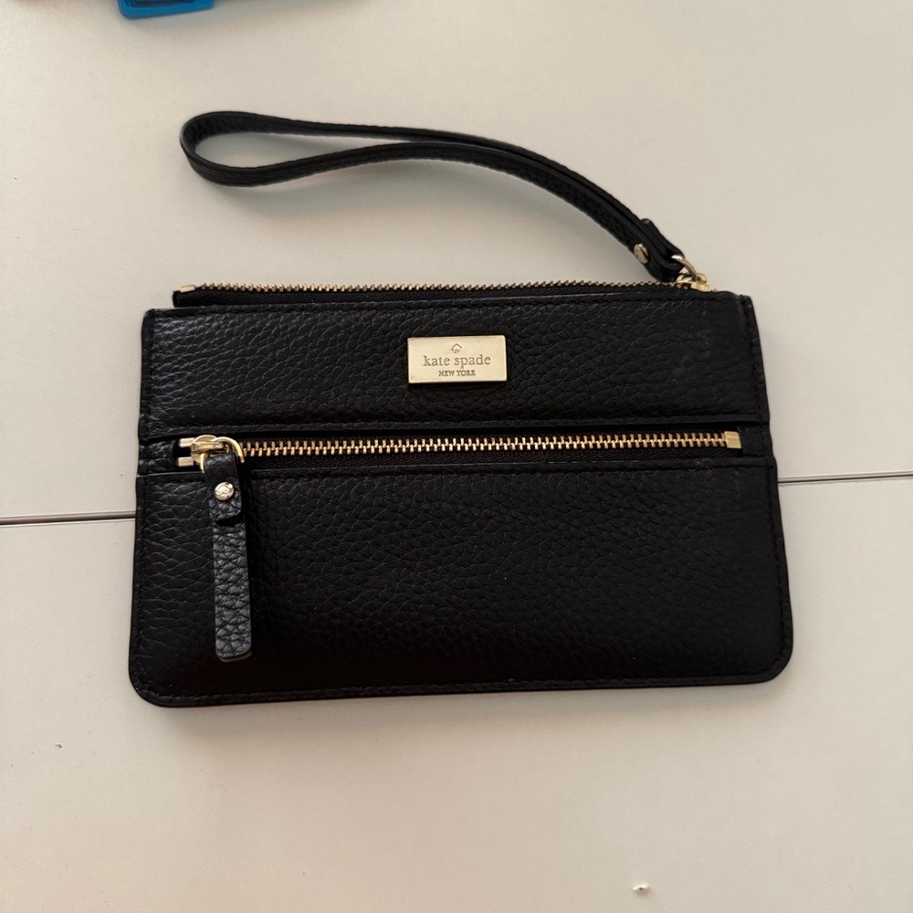 Kate Spade Textured Black Wristlet